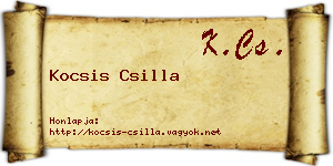 Kocsis Csilla névjegykártya