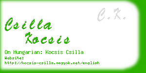 csilla kocsis business card